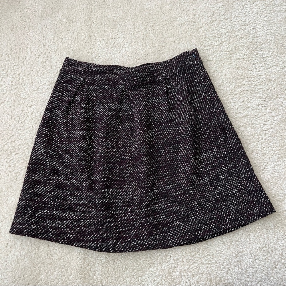 Madewell Tweed Purple Skirt Size M